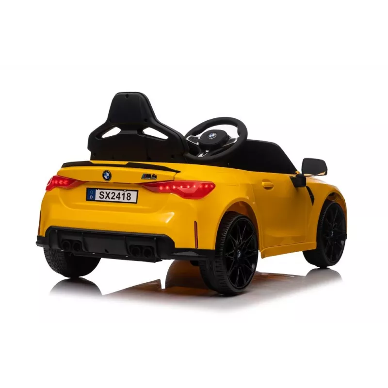 LEAN CARS Elektrisches Kinderauto BMW M4 Gelb