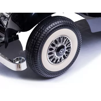 LEAN CARS Elektrisches Kinderauto Mercedes 540K Classic Premium LED-Lichter MP3 Schwarz