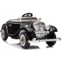 LEAN CARS Elektrisches Kinderauto Mercedes 540K Classic Premium LED-Lichter MP3 Schwarz