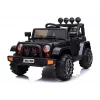 LEAN CARS Elektrischer Kinder-Jeep BRD-7588 mit LED-Leuchten, MP3, Fernbedienung, Schwarz 4x4