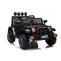 LEAN CARS Elektrischer Kinder-Jeep BRD-7588 mit LED-Leuchten, MP3, Fernbedienung, Schwarz 4x4