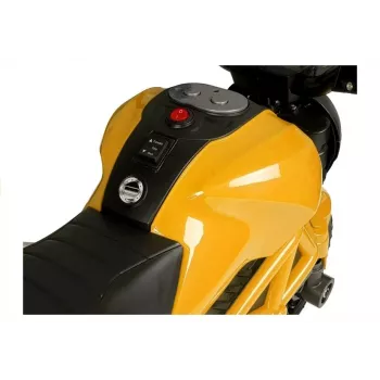 LEAN CARS Elektrisches Kinder-Motorrad GTM1188 Gelb LED-Licht