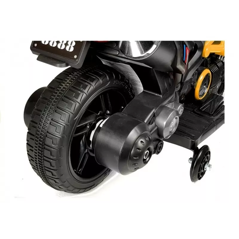 LEAN CARS Elektrisches Kinder-Motorrad GTM1188 Gelb LED-Licht