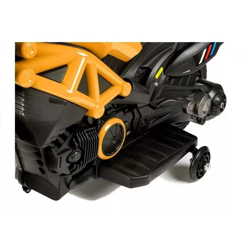 LEAN CARS Elektrisches Kinder-Motorrad GTM1188 Gelb LED-Licht