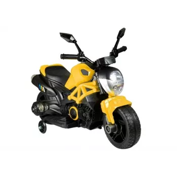 LEAN CARS Elektrisches Kinder-Motorrad GTM1188 Gelb LED-Licht