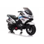 LEAN CARS Electric Ride-On Motorbike XMX609 White with MP3 and LED Lights