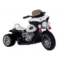 LEAN CARS Elektrisches Kinder-Motorrad JT568 Polizei mit LED-Licht Schwarz