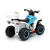 LEAN CARS Elektrisches Kinder-Polizeiquad GTS1188-A Weiß LED-Lichter Musik Stauraum