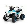 LEAN CARS Elektrisches Kinder-Polizeiquad GTS1188-A Weiß LED-Lichter Musik Stauraum