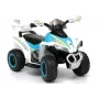 LEAN CARS Elektrisches Kinder-Polizeiquad GTS1188-A Weiß LED-Lichter Musik Stauraum
