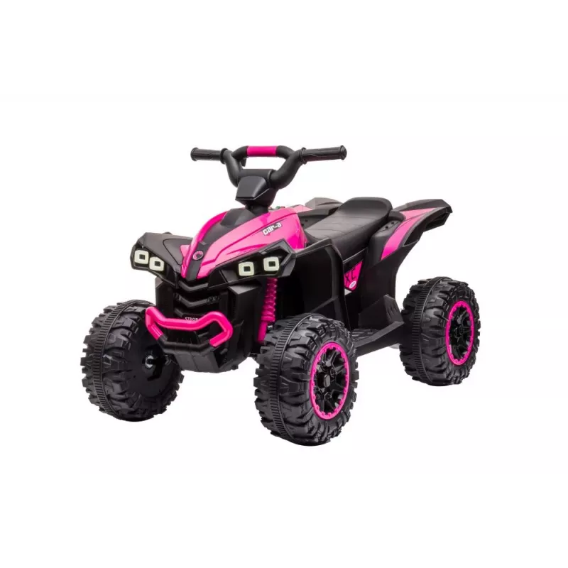 LEAN CARS Elektro-Quad für Kinder HL568 Pink – 12V 2x30W Kinder-ATV mit Musik, LED-Lichtern, 30 kg Belastbarkeit