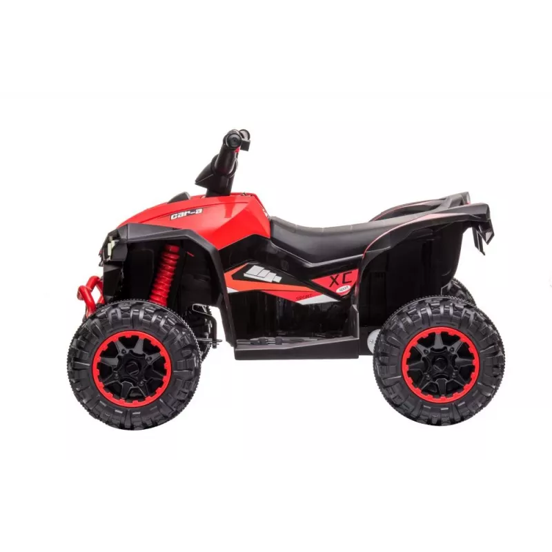 LEAN CARS Elektro-Quad HL568 Rot 6V Batteriebetriebenes Kinder-ATV mit LED-Leuchten & Musik