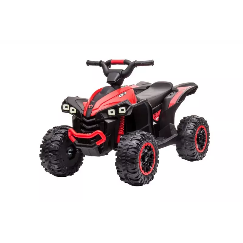 LEAN CARS Elektro-Quad HL568 Rot 6V Batteriebetriebenes Kinder-ATV mit LED-Leuchten & Musik