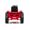 LEAN CARS Elektrischer Trettraktor CH9959 Rot mit Anhänger, LED-Leuchten, Fernbedienung, Radio