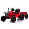 LEAN CARS Elektrischer Trettraktor CH9959 Rot mit Anhänger, LED-Leuchten, Fernbedienung, Radio