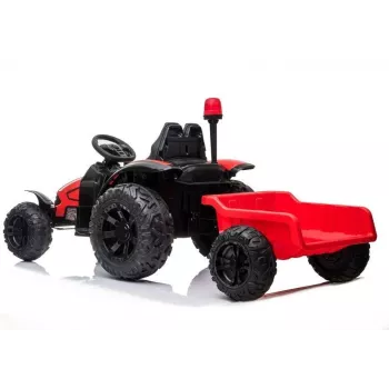 LEAN CARS Elektrischer Trettraktor HZB-200 mit Anhänger Rot