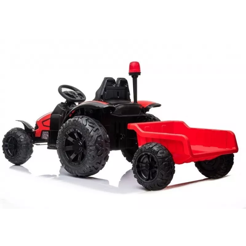 LEAN CARS Elektrischer Trettraktor HZB-200 mit Anhänger Rot