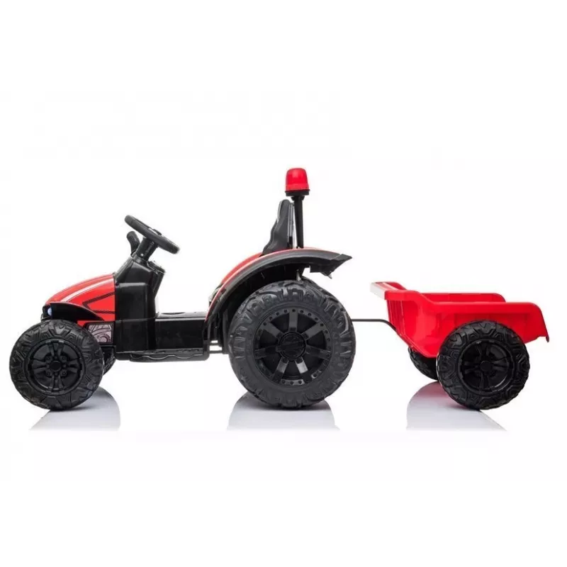 LEAN CARS Elektrischer Trettraktor HZB-200 mit Anhänger Rot