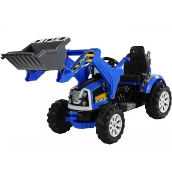 LEAN CARS Elektrischer Aufsitz-Traktor mit Schaufelbagger Blau