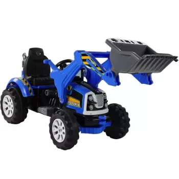 LEAN CARS Elektrischer Aufsitz-Traktor mit Schaufelbagger Blau