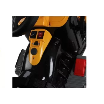 LEAN CARS Elektrischer Aufsitz-Traktor mit Schaufelbagger Orange