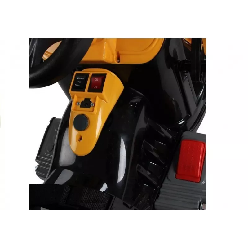 LEAN CARS Elektrischer Aufsitz-Traktor mit Schaufelbagger Orange