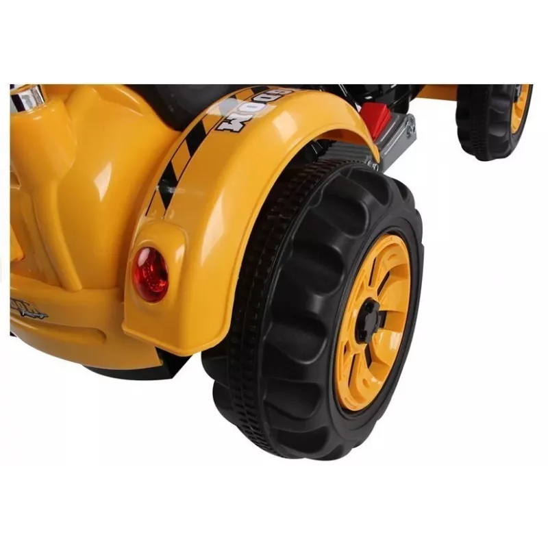 LEAN CARS Elektrischer Aufsitz-Traktor mit Schaufelbagger Orange