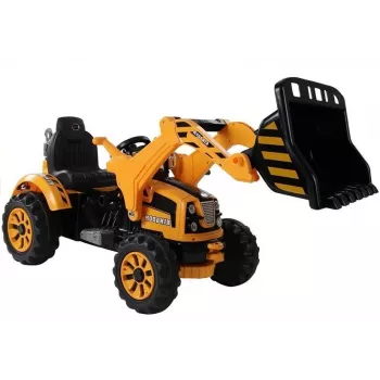 LEAN CARS Elektrischer Aufsitz-Traktor mit Schaufelbagger Orange