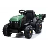 LEAN CARS Elektrischer Traktor mit Anhänger BDM0925 Militärgrün