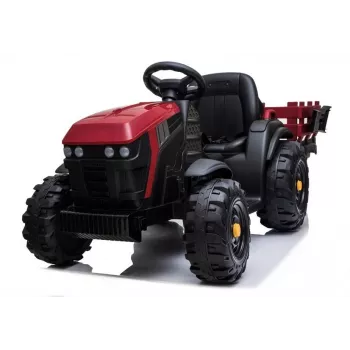 LEAN CARS Elektrischer Trettraktor mit Anhänger BDM0925 Rot