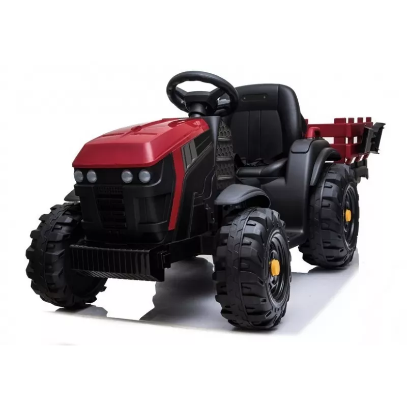 LEAN CARS Elektrischer Trettraktor mit Anhänger BDM0925 Rot