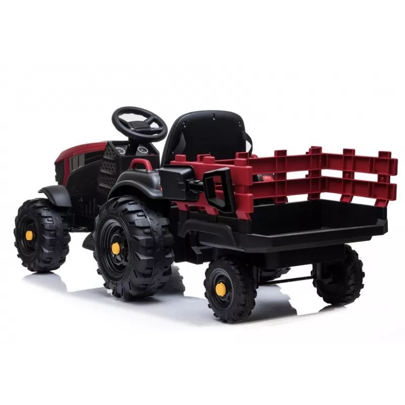 LEAN CARS Elektrischer Trettraktor mit Anhänger BDM0925 Rot