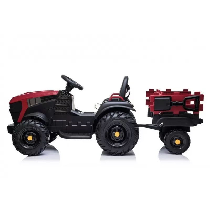 LEAN CARS Elektrischer Trettraktor mit Anhänger BDM0925 Rot