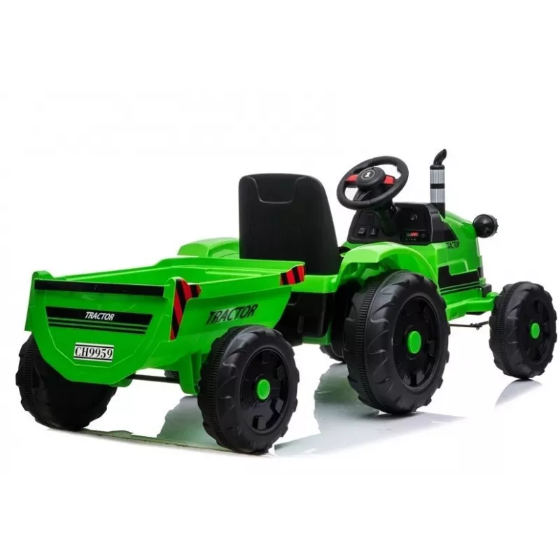 LEAN CARS Elektro-Traktor mit Anhänger CH9959 Grün