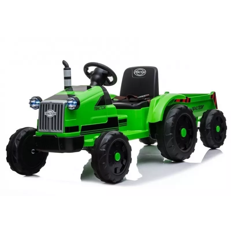 LEAN CARS Elektro-Traktor mit Anhänger CH9959 Grün