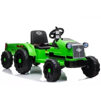 LEAN CARS Elektro-Traktor mit Anhänger CH9959 Grün