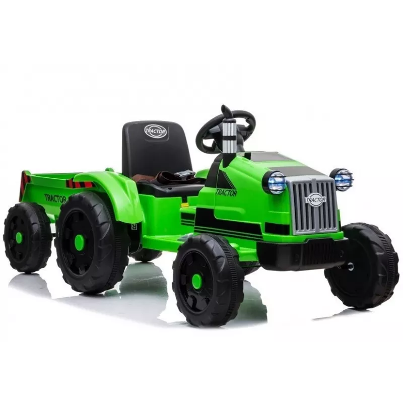 LEAN CARS Elektro-Traktor mit Anhänger CH9959 Grün