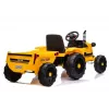 LEAN CARS Elektrischer Trettraktor mit Anhänger CH9959 LED-Lichter Radio Gelb