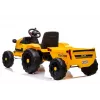 LEAN CARS Elektrischer Trettraktor mit Anhänger CH9959 LED-Lichter Radio Gelb