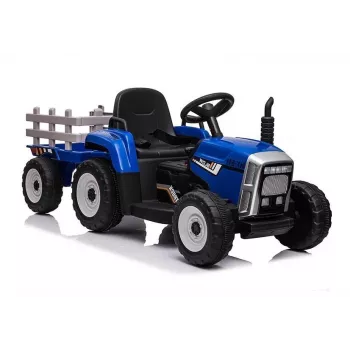 LEAN CARS Elektrischer Trettraktor mit Anhänger XMX611 Blau