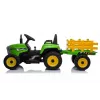 LEAN CARS Elektrischer Trettraktor mit Anhänger XMX611 LED-Leuchten Grün