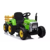 LEAN CARS Elektrischer Trettraktor mit Anhänger XMX611 LED-Leuchten Grün