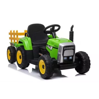 LEAN CARS Elektrischer Trettraktor mit Anhänger XMX611 LED-Leuchten Grün
