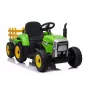 LEAN CARS Elektrischer Trettraktor mit Anhänger XMX611 LED-Leuchten Grün