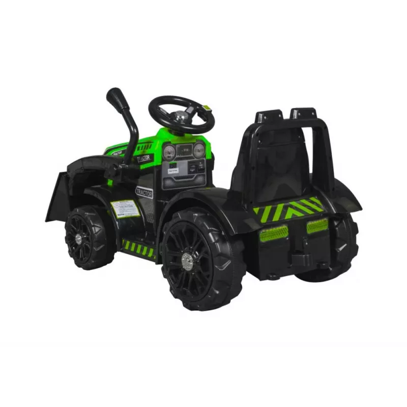 LEAN CARS Elektrischer Aufsitz-Traktor ZP1001B Grün mit Schaufel und Hupe 15140