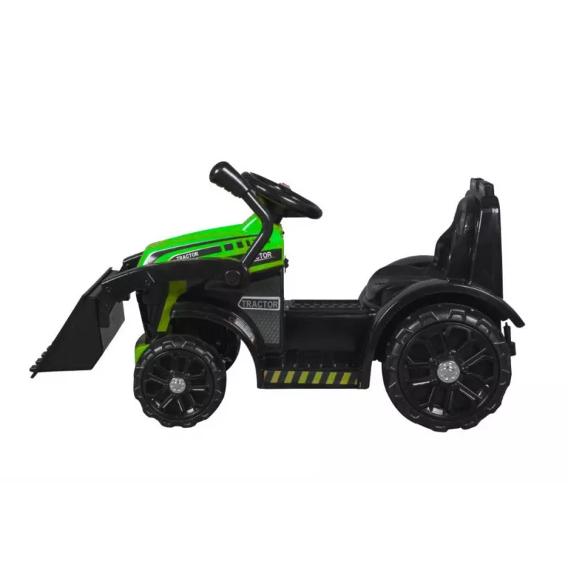 LEAN CARS Elektrischer Aufsitz-Traktor ZP1001B Grün mit Schaufel und Hupe 15140