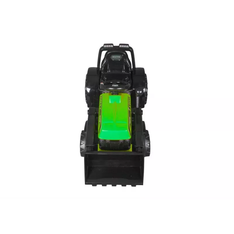 LEAN CARS Elektrischer Aufsitz-Traktor ZP1001B Grün mit Schaufel und Hupe 15140