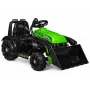 LEAN CARS Elektrischer Aufsitz-Traktor ZP1001B Grün mit Schaufel und Hupe 15140