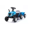 LEAN CARS Elektrischer Traktor mit Anhänger A009 Blau - 12V Fahrtzeug, 2x35W, Fernbedienung