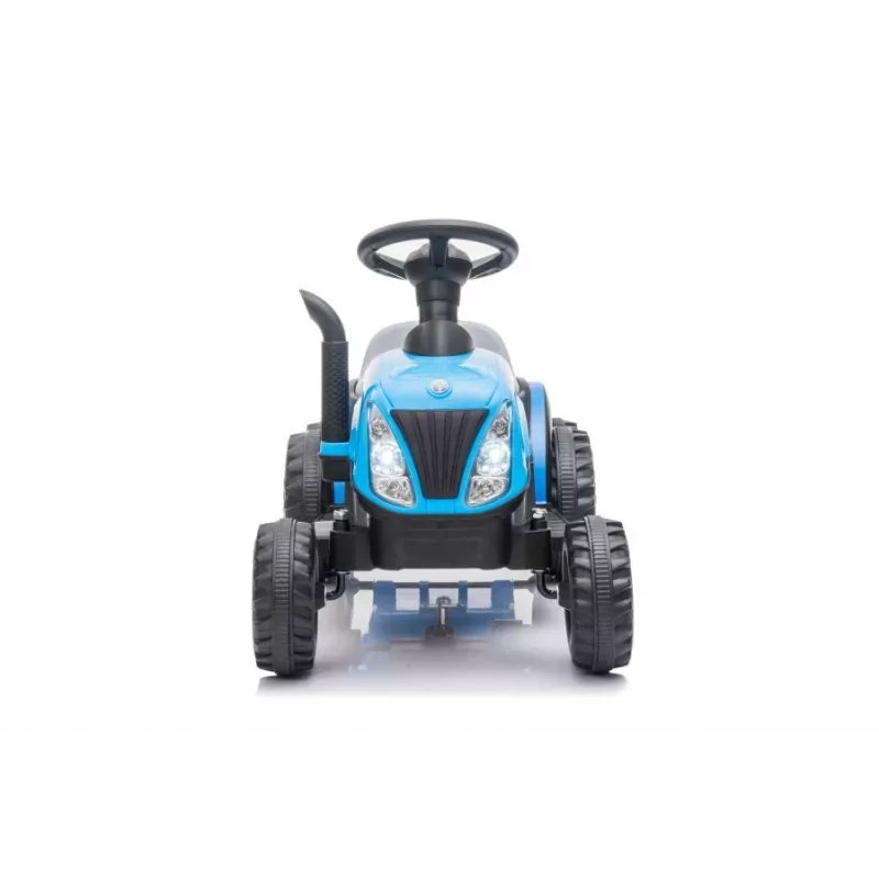 LEAN CARS Elektrischer Traktor mit Anhänger A009 Blau - 12V Fahrtzeug, 2x35W, Fernbedienung